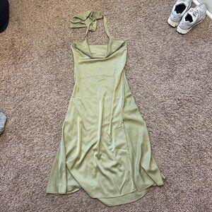Women's Green and Khaki Dress